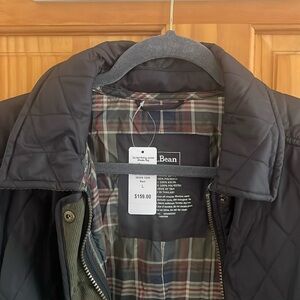 L.L. Bean Women’s Quilted Riding Jacket, size L, new with tags